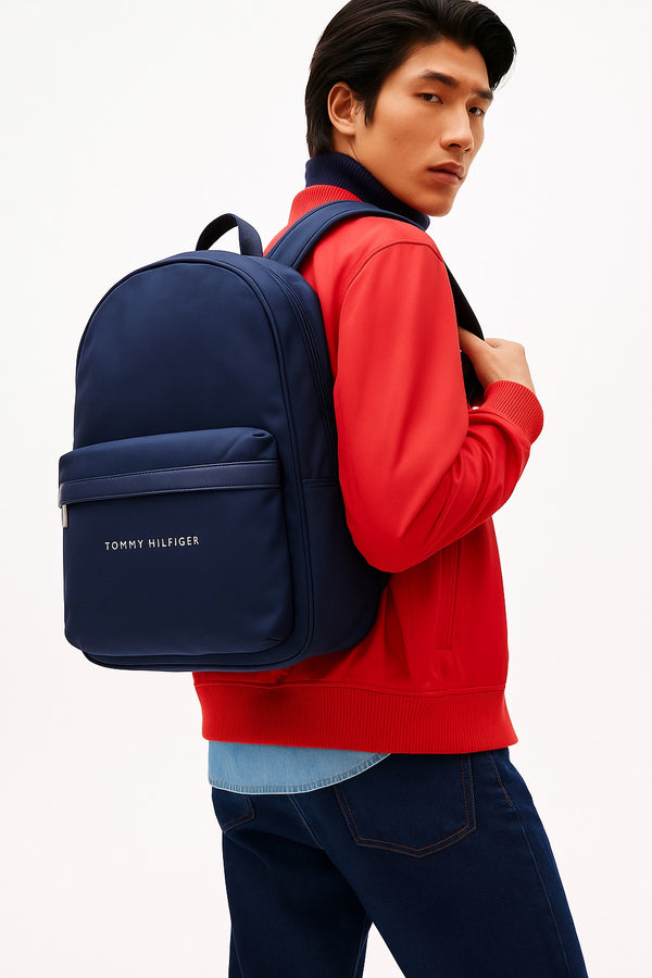 TOMMY HILFIGER METAL LOGO BACKPACK
